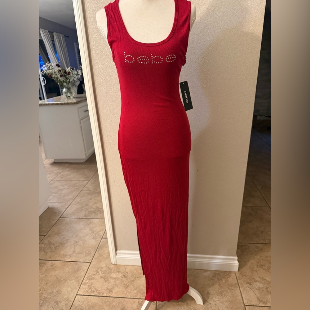 Glam Bebe Bold Red Maxi Dress